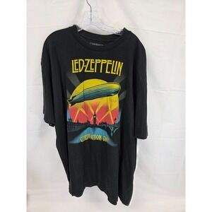 Led Zeppelin Celebration Day Graphic T-Shirt Mens 3XB Black London Hindenburg